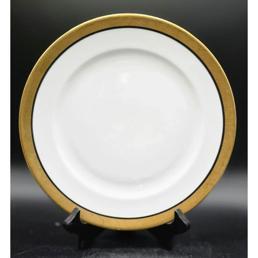 Set/2 Antique Wilhelm & Decsenyi German Porcelain Dinner Plate 9.5